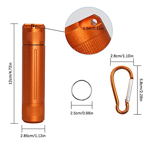 Smell Proof Airtight Storage Containers Set with Carabiners - Waterproof Aluminium Seed Jars for Outdoors Survival