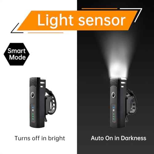 Bicycle Light Bright Bike Lights for Night Riding,Front Bike Light Rechargeable Bike Lights Front and Back,4+4 Modes LED Bike Light USB-C Rechargeable for Commute Road Riding