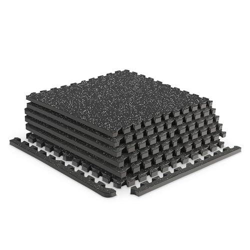 Marcy EVA Foam Interlocking Flooring Mat High Density Non-Slip Tiles for Fitness Equipment, Workout Cushion and Floor Protection
