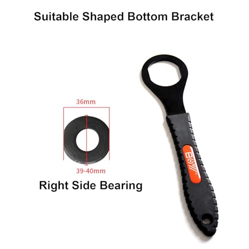 36mm Box End Wrench for Removing Vintage Bicycle Bottom Brackets Cups
