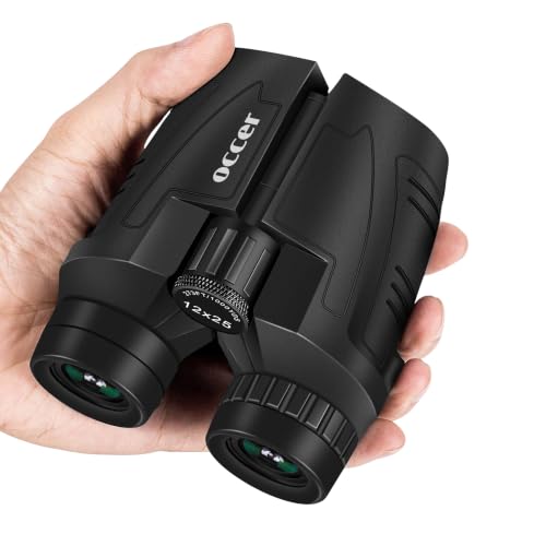 12x25 Compact Binoculars for Adults and Kids - Lightweight, Waterproof, Portable Viewing
