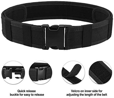 AGPTEK Police Security Tactical Combat Gear Utility Nylon Belt (Black)