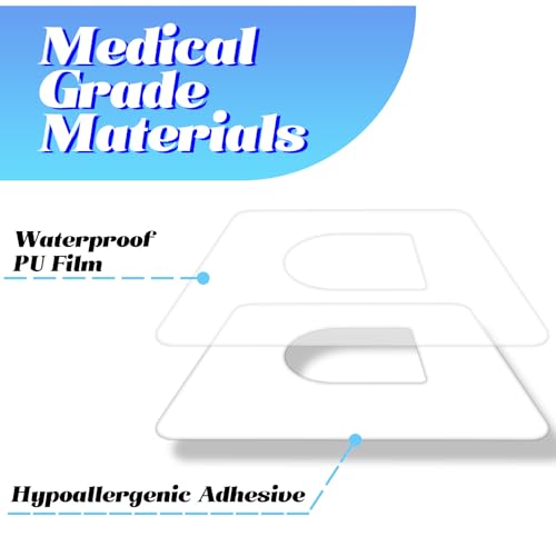 Waterproof Adhesive Patches for Omnipod 5 Sensor - 50 Pack, Long Lasting 10 Days - Variation of THIS listing