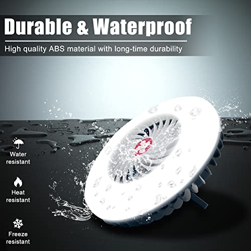 Portable Camping Fan with LED Lantern, USB Rechargeable Waterproof Tent Fan with Hanging Hook & Magnet - Survival & Outdoor Gear (Variation 1)