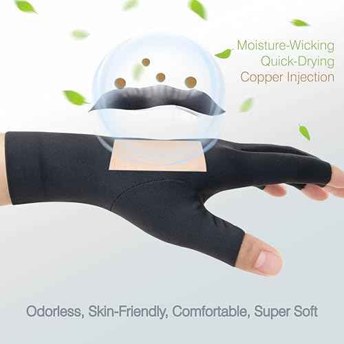 Arthritis Compression Gloves, Super Soft and Seamless Arthritis Gloves for Carpal Tunnel Pain Relief Gloves for Men & Women (M)