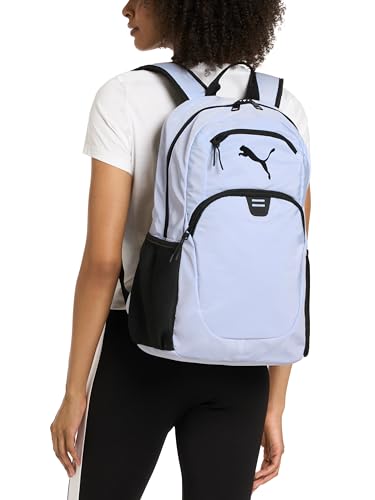 PUMA Women's Poppy Backpack in Memory Cloth with Laptop Sleeve & Water Bottle Pocket - Red