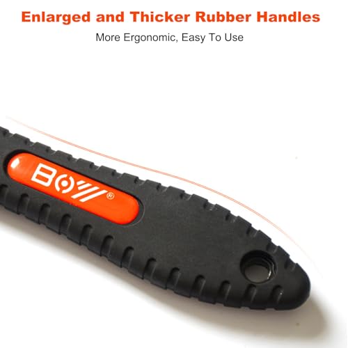 15mm Bike Pedal Wrench Removal Tool, Long Lever Bicycle Pedal Spanner, 15mm/16mm/24mm Openings (3-in-1)