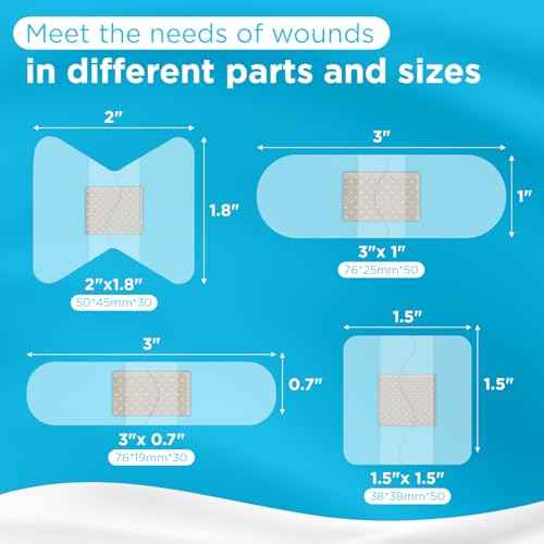 OK TAPE Waterproof Clear Adhesive Bandages, Bulk 160 ct Sheer Assorted Sizes with Individually Wraps for First-Aid Wound Care, Variety Bandage Pack for Minor Cuts & Scrapes - Stays Put in The Shower
