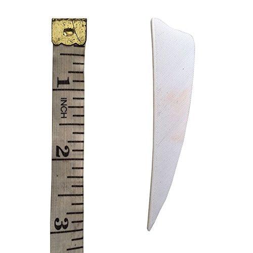 ONTFIHS 50PCS Archery Fletching RW 3" Shield Arrow Feathers with Natural Turkey Feathers Right Wing (WHITE)