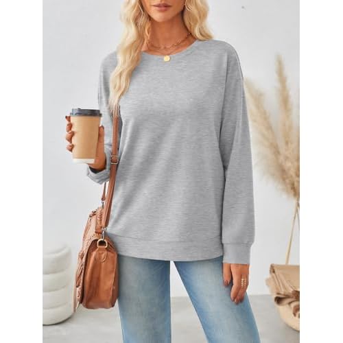 Trendy Queen Womens Crewneck Long Sleeve Tops Casual Sweaters Fall Fashion Outfits Winter Clothes 2025