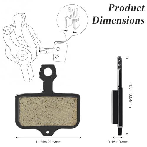 Bike Brake Pads Set with Installation Tools for MTB and Hydraulic Disc Brakes