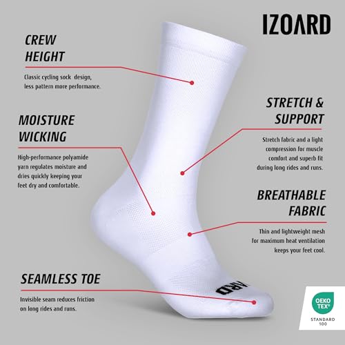 Performance Cycling Socks ? Compression, Moisture-Wicking Crew Bike Socks