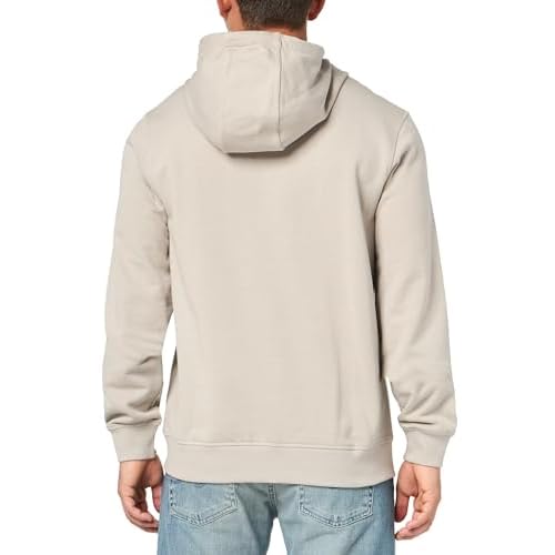 HUGO Men's Regular Fit Square Logo Hooded Jersey Sweatshirt