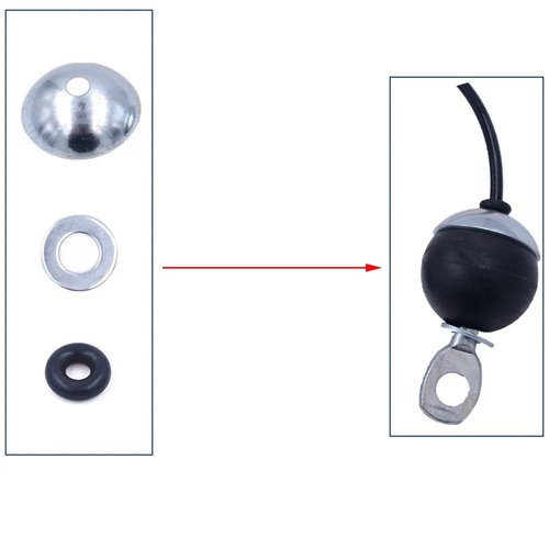SquEqu 2 Set Gym Cable Ball Stopper Domed Washer Bowl Rubber Ring Kit Replacement Parts for Gym Machine Steel Wire End Connector Weight Lift Pulley System Rope Joint Terminals Fitness Equipment