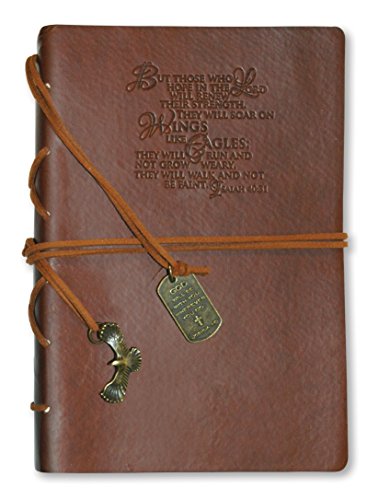 Divinity Boutique Journal with Eagle Charm - Wings Like Eagles Brown Variation