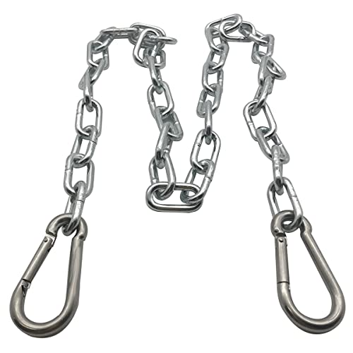 M5 22-Inch Trailer Safety Chain with Locking Carabiners - Grade 30, 1000lb Capacity