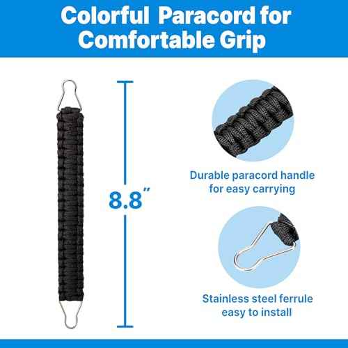 Handles for Hydro Flask Lids, Paracord Handle Replaces Flex Strap on Wide and Standard Mouth Water Bottle Lids Caps, BPA-Free£¨2Pcs£©