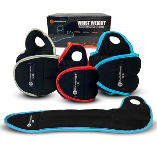 2 LB Wrist Weights with Thumb Hole for Running & Cardio Exercises - Black