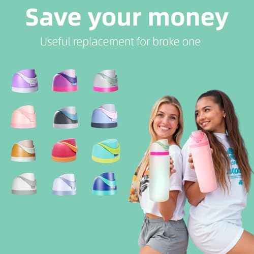 Replacement Lid for Owala, One Button Top Replacement, Leakproof BPA-Free Sports Water Bottle Cap Replacement Compatible with Purple Owala 24oz 32oz 40oz 16oz (Light Purple)