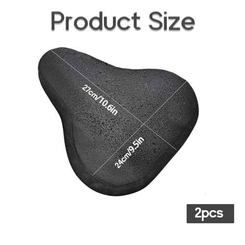 2 Pcs Waterproof Bicycle Seat Cover Bike Cushion Covers Duty Oxford Cloth Rain Cover Dustproof Sun & Wind Protection Bike Seat Covers for E-Bikes City Mountain Bicycle