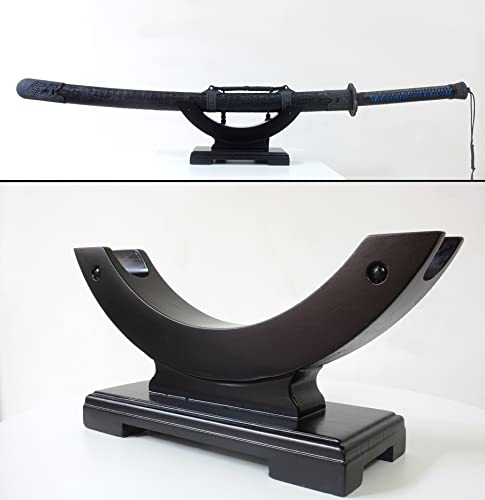 Sword Stand Display Katana Samurai Bend - Wooden Holder for Collectible Swords