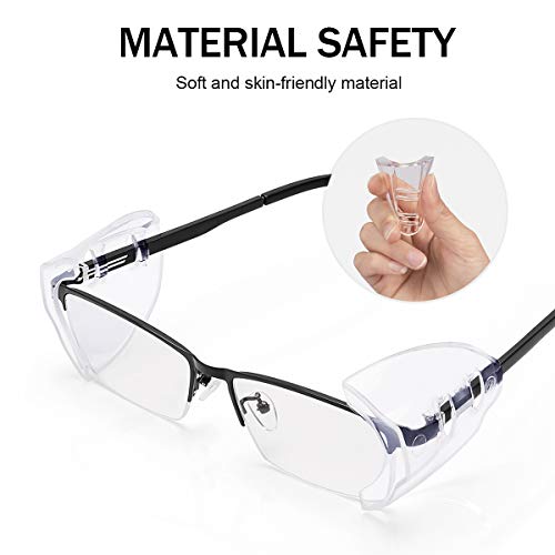 8 Pairs Side Shields for Glasses - Slip-On Eyewear Protective Covers