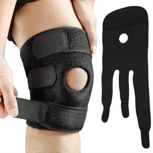 NADUSEP Knee Brace for Men Women, Adjustable Compression Sleeve Wrap Patellar Pad Tendon Knee Support Knee Strap for Running Sport