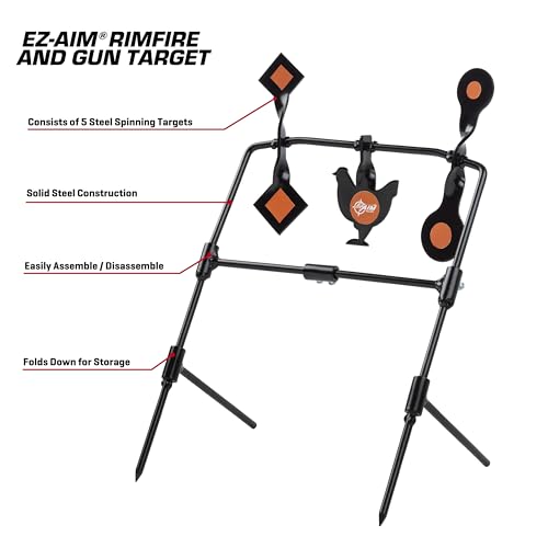 Allen Company EZ Aim Rimfire & Airgun Target Kit, Black/Red