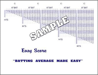 Baseball Softball Scorebook for 30 Games - Stats & Scoring Sheets