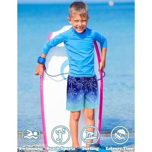 Sarfel Boys Swim Trunks with Compression Liner Kids Swimsuits Boys Bathing Suit Kids Board Shorts Teen Boy Quick Dry Shorts