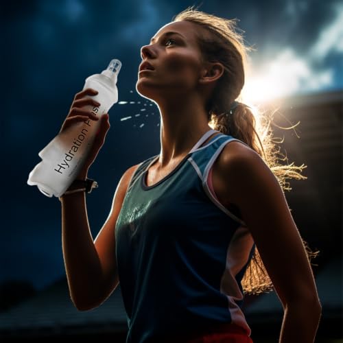 2pcs 500ml Collapsible TPU Soft Water Bottles for Hiking Running Cycling