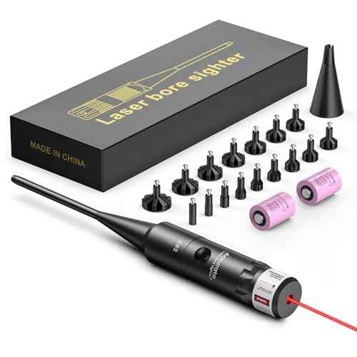 EZshoot Bore Sight Kit Bright Green or Red Dot BoreSighter with Big Button Switch for .17 to 12GA Caliber