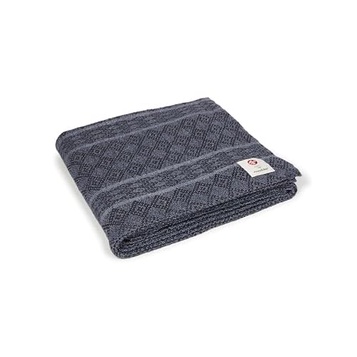 Manduka Yoga Cotton Blanket - Yoga Prop and Accessory, Roll, Fold, Stack to Support, Made of Cotton, 68 inch (172cm), Thunder Grey