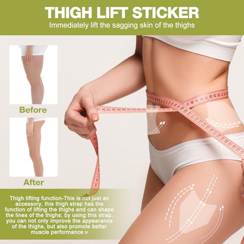 50PCS Thigh Lift Tape - Lift and Glow Patches Legs Invisible Waterproof Adhesive Body Tape, Anti Friction Invisible Patchs for Daily Use