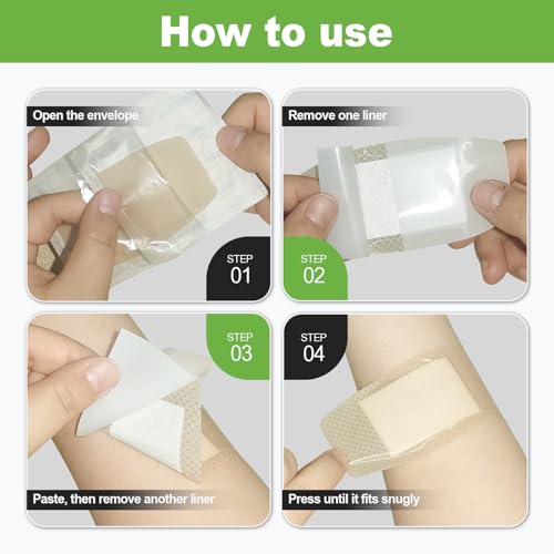 Waterproof Silicone Bandages for Sensitive Skin 2x4 Inches - 20 Count