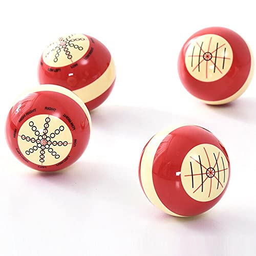 Professional Billiard Cue Ball - AAA-Grade Resin Practice Training Ball, 2-1/4 inch, 6 oz, Red & White