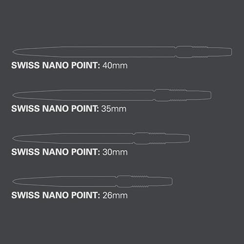 Swiss Point Dart Tips Gold 35mm - Nano Grip, Interchangeable, Professional Darts Accessories