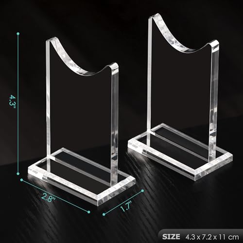 SANRUI Acrylic Sword Stand 4 Inch Adjustable Lightsaber Display 2 Set Clear