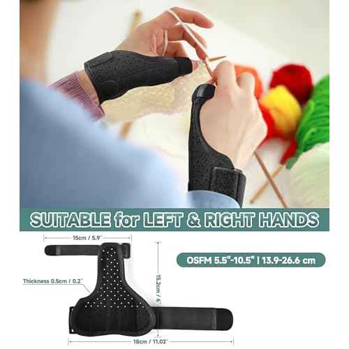 Thumb Brace Right Left Hand - Choose Spring Stabilizer or Aluminum Spica Splint Support for Arthritis,Trigger Finger,Tendonitis,CMC Joint Pain Relief, Adjustable Wrist/Finger Strap for Women Men