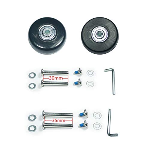F-ber Suitcase & Inline Skate Wheel Replacement Kit 64mm OD with 30 & 35mm Axles - Variation of OD:64 W:18 ID:6