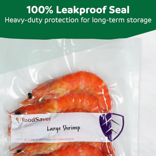 FoodSaver Heavy Duty Quart Vacuum Seal Bags 88 Count BPA-Free Freezer Bags - 30% Thicker for Food Storage, Sous Vide & Meal Prep