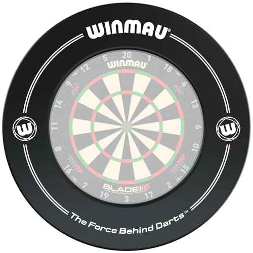 WINMAU Black Printed Dartboard Surround