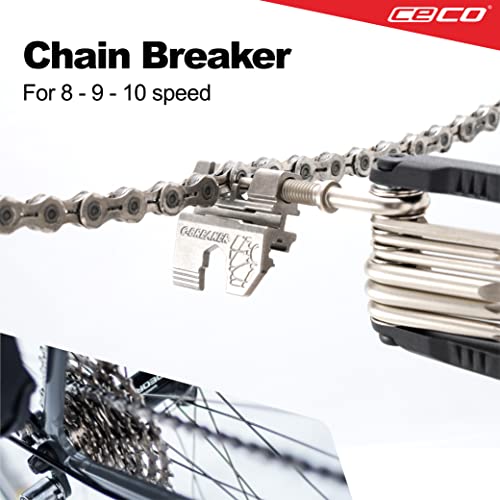 Heavy Duty Bike Multi-Tool with Chain Breaker - Compact Portable Cycling Repair Kit
