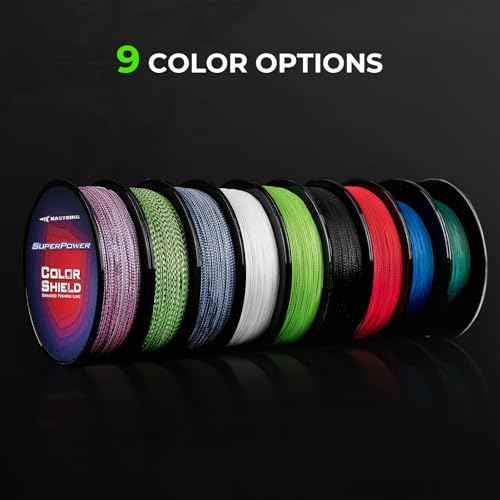 KastKing Superpower ColorShield Braided Fishing Line - Colorfast Braided Line, 100% Solution Dyed UHMWPE Fiber, Smooth & Strong Superline, Near Zero Stretch, Sensitive, High Abrasion Resistance