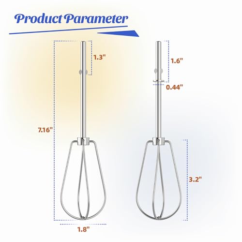 KitchenAid Hand Mixer Beaters Replacement Set - W10490648, 2 Pack