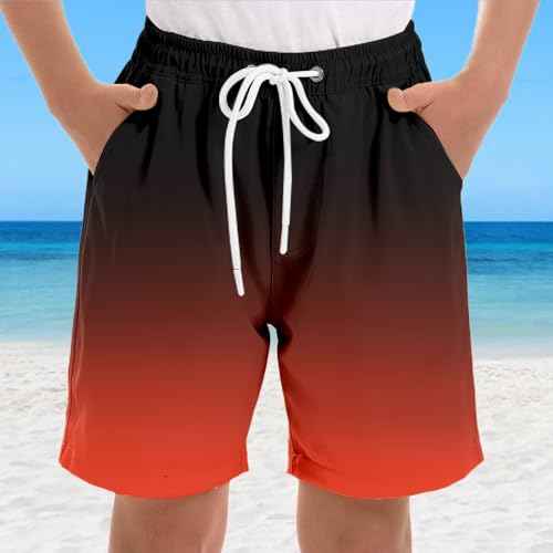 Boys Swim Trunks with Compression Liner UPF 50+ Quick Dry Bathing Suit Kids Beach Shorts Swimwear 7-20T