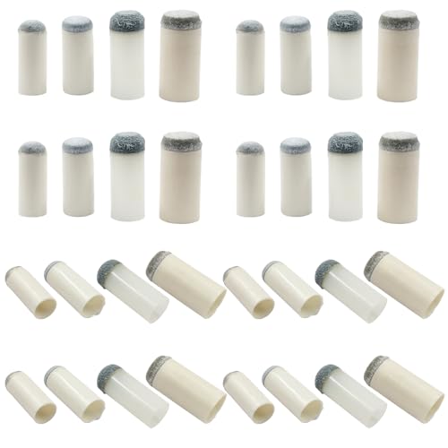 Pool Cue Tips Replacement Set 9mm 10mm 12mm 13mm Slip-On Billiard Cue Tips