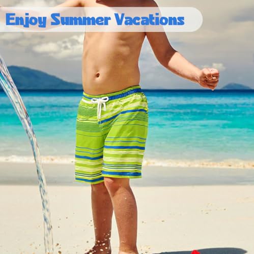 ZERULETS Toddler Boys Swim Trunks 12-14 Years Sky Blue Bathing Suit Shorts