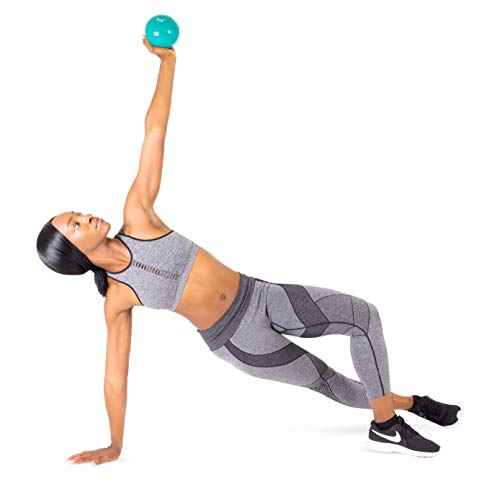 ProsourceFit Weighted Toning Exercise Balls for Pilates, Yoga, Strength Training and Physical Therapy, 2 lb to 8 lb, Color Coded
