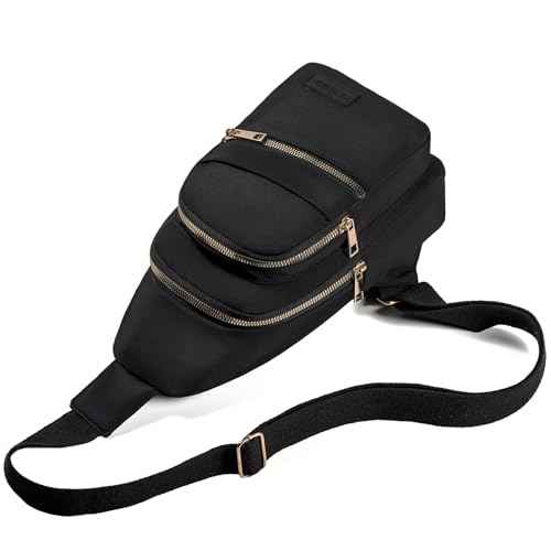 Cross Body Bag Small Sling Bag Crossbody Bags for Women Trendy Fanny Pack Sling Backpack - Black